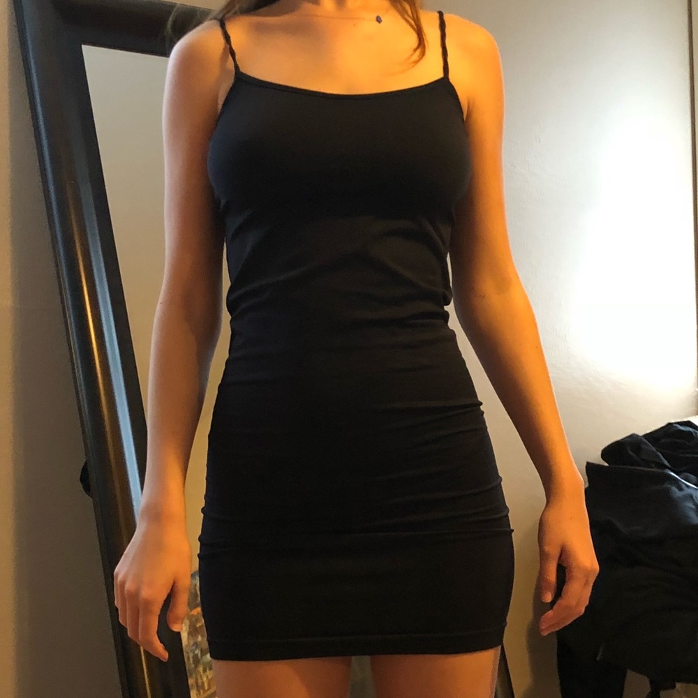 Disruptive youth tight mini black tank dress